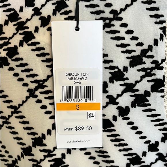 NWT Calvin Klein Flutter sleeve dress top S - Picture 3 of 6